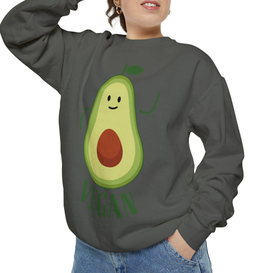 Cartoon Avocado Printing Pullover Sweater