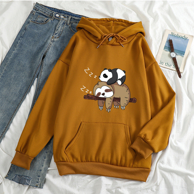 Lazy Sloth and Panda Casual Pullover Women