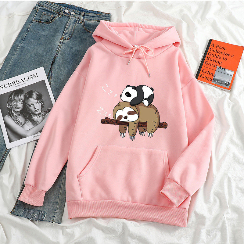 Lazy Sloth and Panda Casual Pullover Women