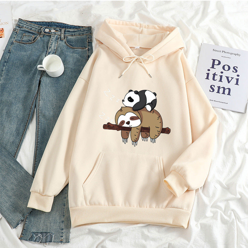 Lazy Sloth and Panda Casual Pullover Women