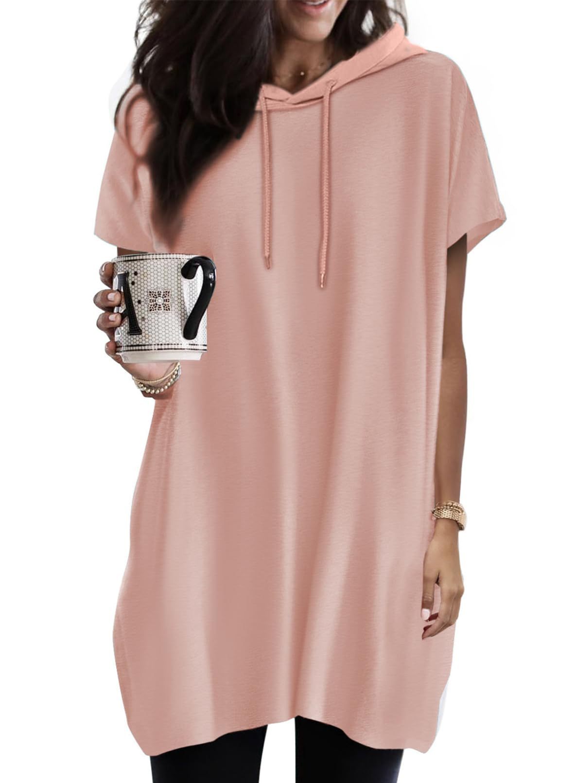 Women's Oversized Hoodie Short Sleeve Fashion