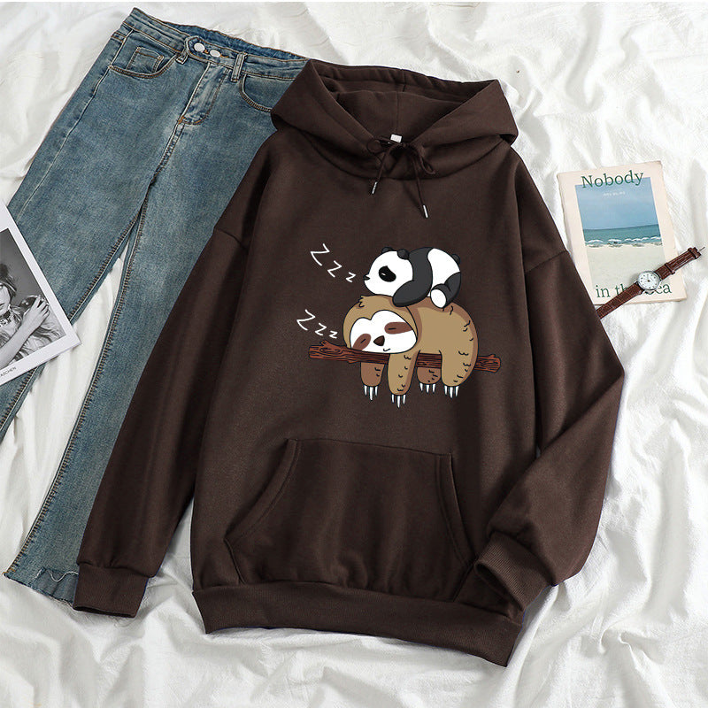 Lazy Sloth and Panda Casual Pullover Women