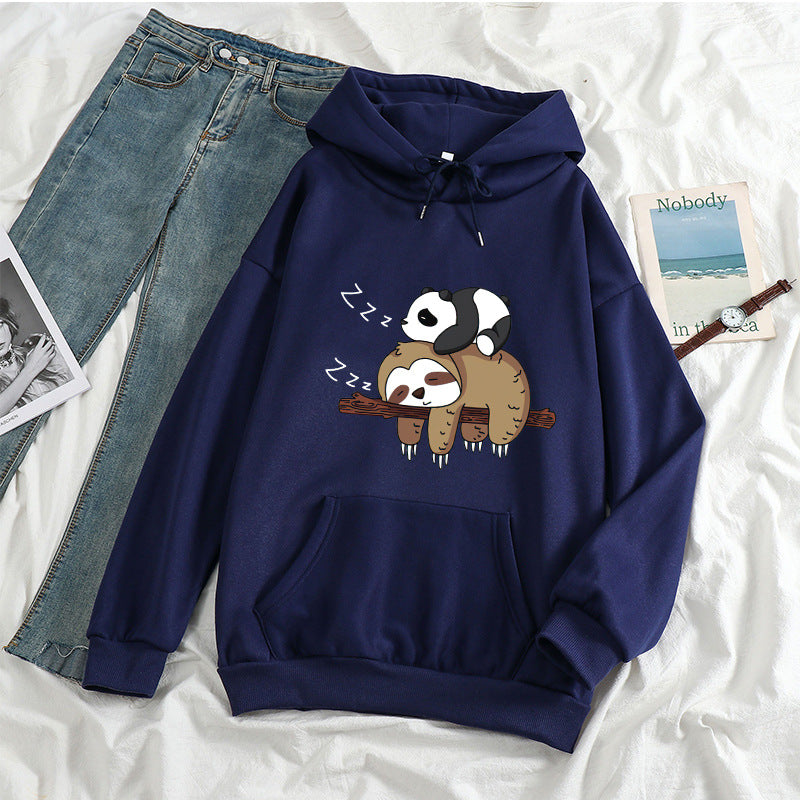 Lazy Sloth and Panda Casual Pullover Women