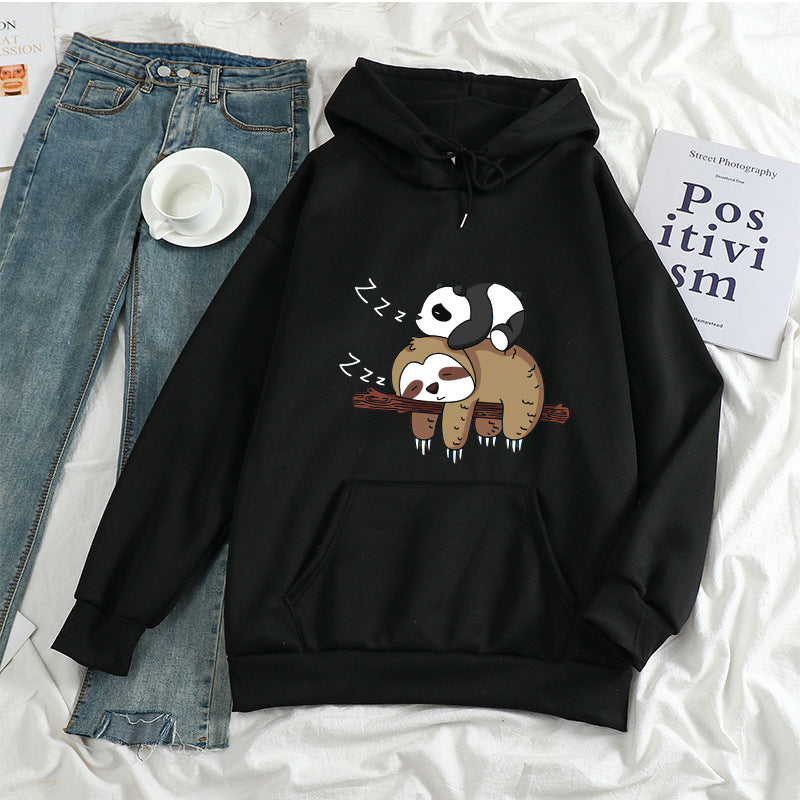 Lazy Sloth and Panda Casual Pullover Women