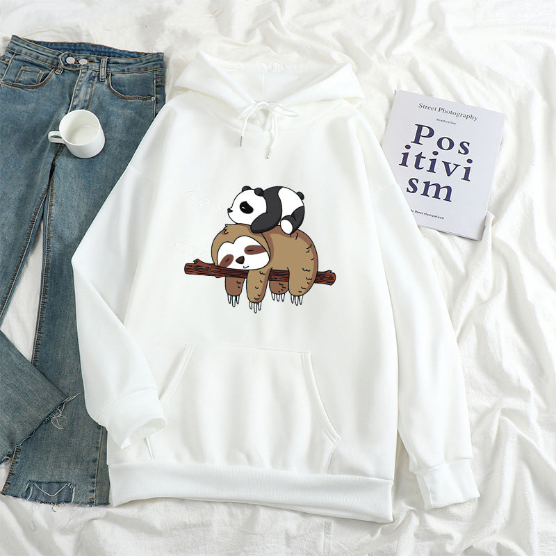 Lazy Sloth and Panda Casual Pullover Women