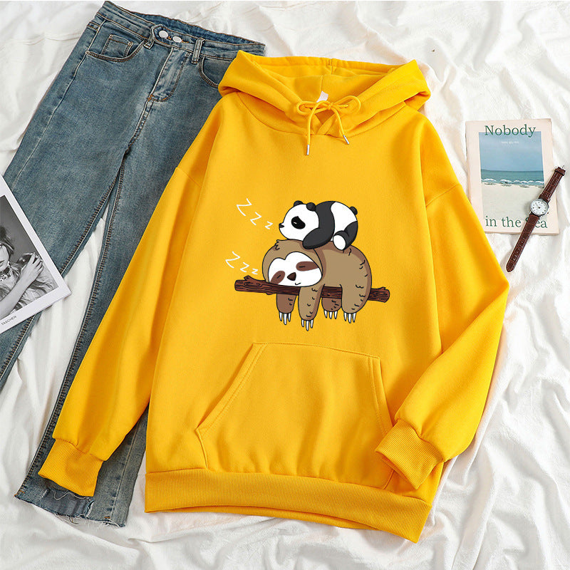 Lazy Sloth and Panda Casual Pullover Women